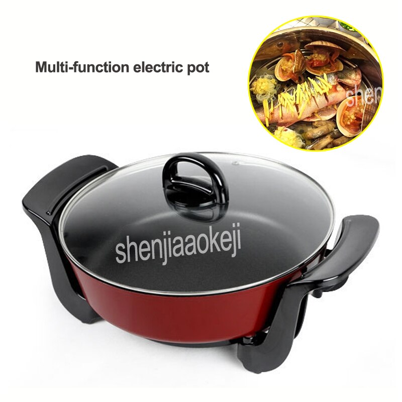 5L Electric cooker Non-stick pan Electric wok frying pan Multi-function for pot noodle frying stew steam cooker 220v 1600W