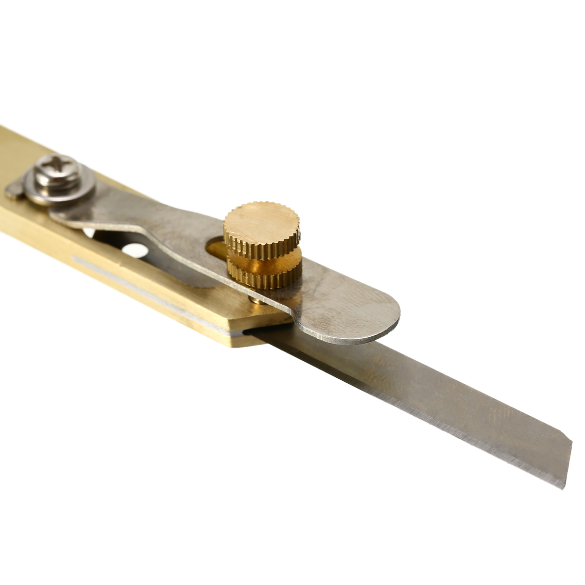 Durable Leather Craft Tools DIY Incision Cutter Copper Trimming Tool with Blade Leather Cutting Tool Belt Cutter Leathercraft