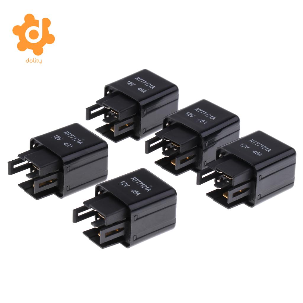 5 Pieces RTT7121A 12V 40A 4-Pin Automotive Relay for Toyota 90987-02006