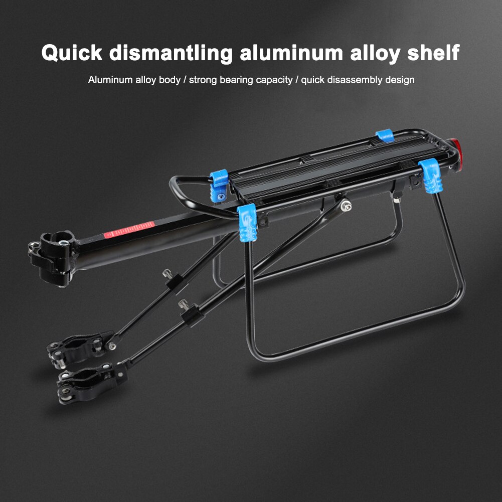 Bike Bicycle Cargo Rack Quick Release Adjustable Bike Rear Rack Mountain Road Bicycle Cargo Luggage Carrier Rack 50-100KG Load
