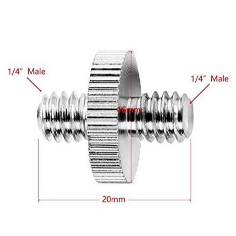 Foleto 1/4 "om 3/8" draad Schroef Mount Adapter Statief Plaat Schroef EB mount voor Camera Flash Statief Light Stand Man-vrouw: 1