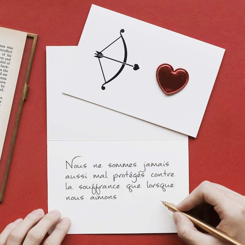 Miłość pocztówka zaproszenie na ślub pozdrowienia kartki z kopertą walentynki strona dekoracji słodkie opakowanie na prezent dostaw