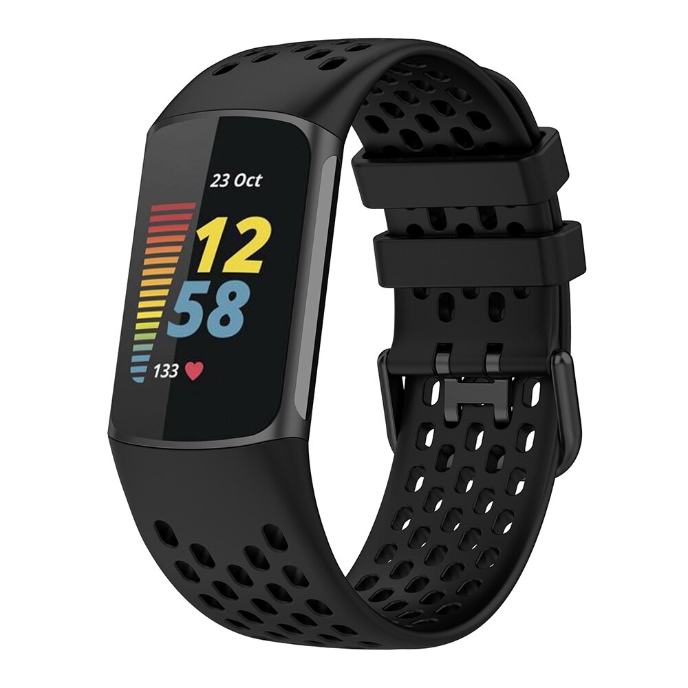 Silikon klockarmband för fitbit charge 5 smart klockband smart armband armband sportbyte passform bit charge 5 correa