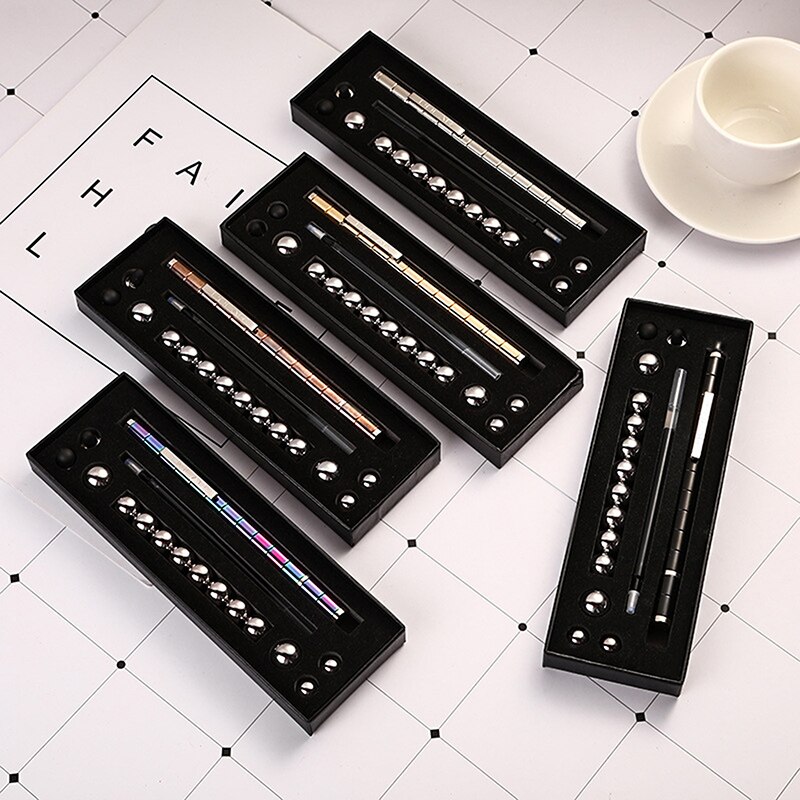 Metalen Magnetische Pen 1.0Mm Gel Pen Telefoon Touch Pen Modulaire Denken Inkt Decompressie Speelgoed Kantoorbenodigdheden