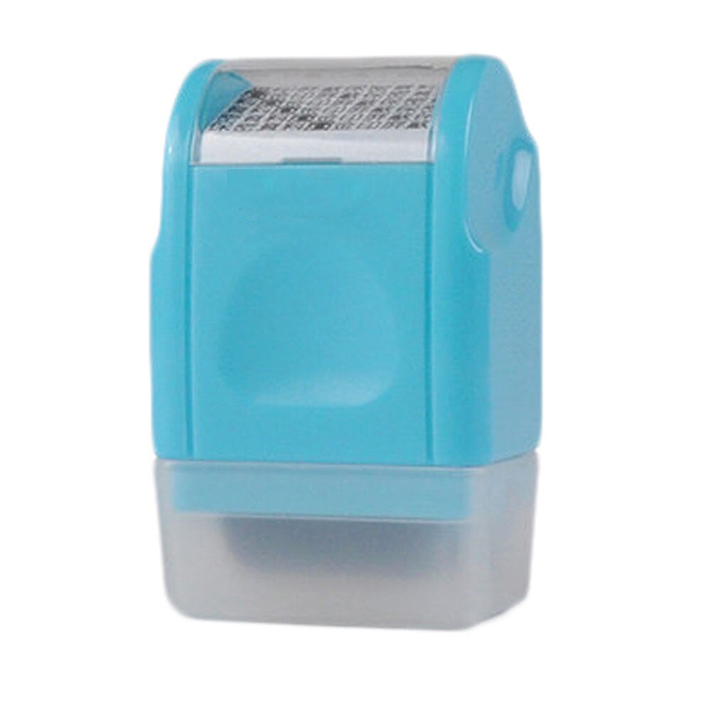 Guard Your ID Mini Roller stamp self-Inking Stamp Messy Code Security Identity Theft Protection Seal: Blue