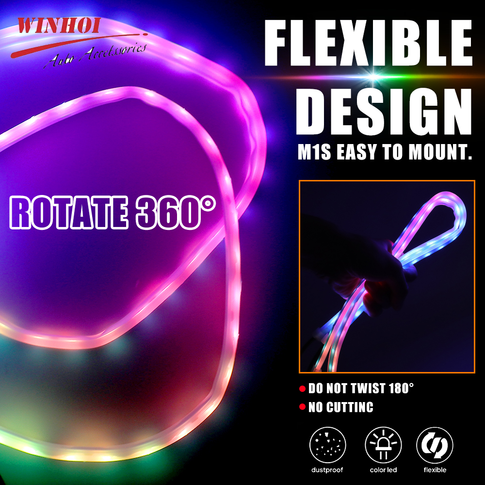 Flexible Led Strip Lights RGB DRL Daytime Running Lights Sequential Switchback Led Strip Neon Auto Headlight Decorative Lamp