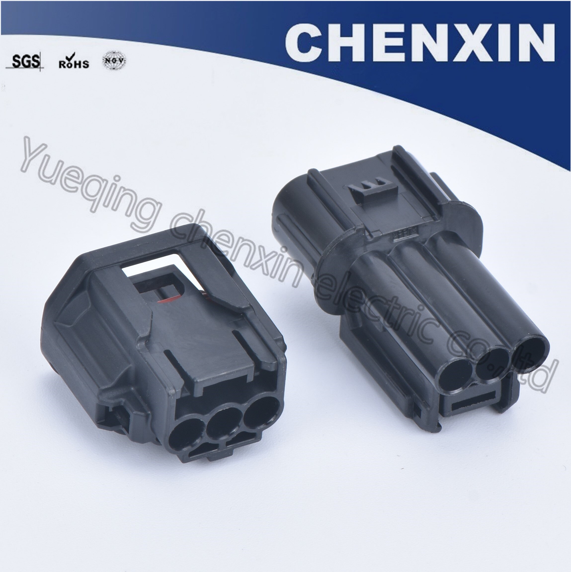 Schwarz 3 pins auto wasserdichte auto stecker (1.5) weiblich männlich 6189-7494 Stecker Automobil Stecker Anschluss draht kunststoff mantel