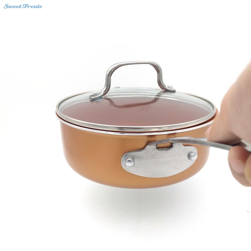 Sweettreats Nonstick Copper Ceramic Coated Cookware pan with Induction Compatible and Dishwasher Safe Oven Safe bestselling