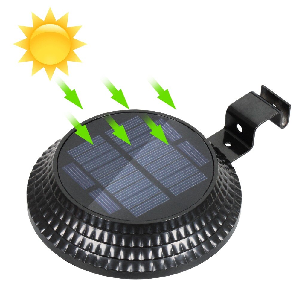 T-SUNRISE Style 12 LED Solar Gutter Light LED Light Outdoor Solar Powered Spotlight Lamp For Garden Wall Yard