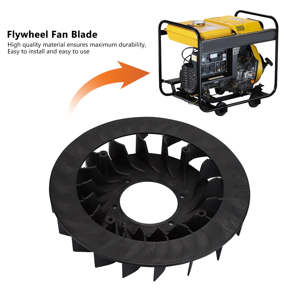 Flywheel Fan Blade Generator Flywheel Fan Blade Replacement Fit for Air-Cooled Diesel Generator 186FA/188F Household Cutting