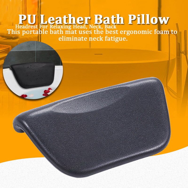 Bathroom Bathtub Pillow Spa Bath Cushion Neck And Back Support With Non-Slip Suction Cups Spa Headrest For Relaxing Back & Neck