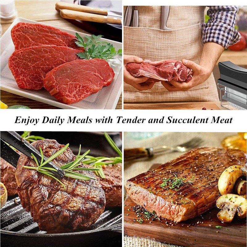 48 Blades Naald Vleesvermalser Rvs Mes Vlees Beaf Steak Hamer Van Vlees Hamer Pounder Koken Gereedschap