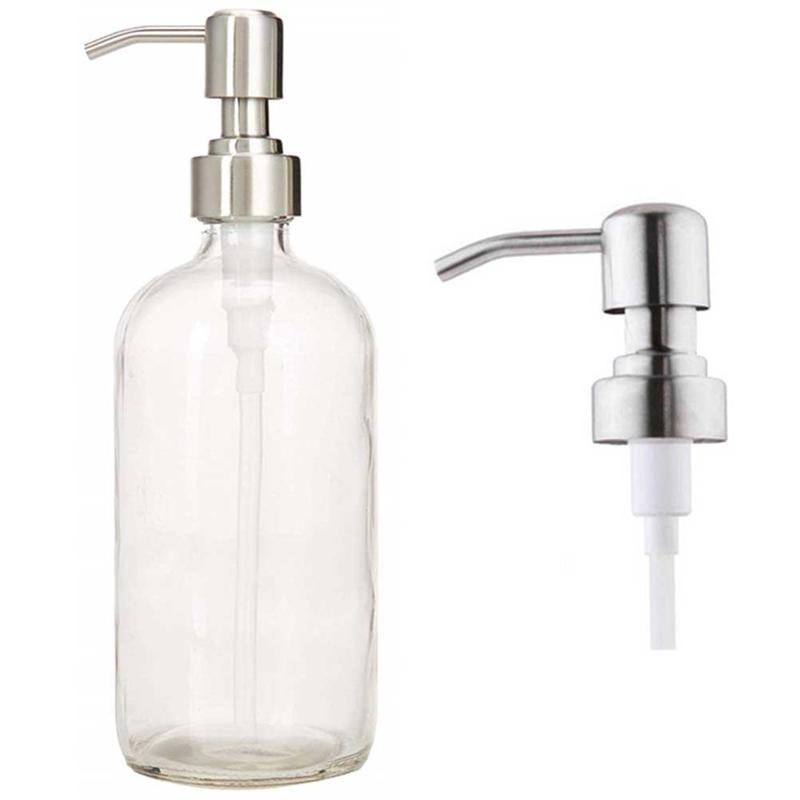 4 pçs cabeça da bomba garrafa imprensa cabeça da bomba de aço inoxidável dispensador sabão imprensa cabeça dispensador de sabão tampas para acessórios do banheiro