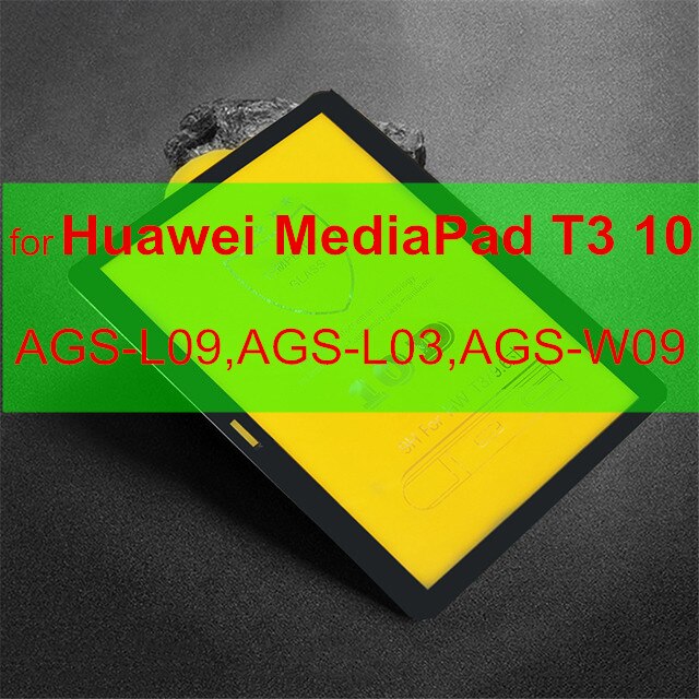 Screen Protector for Huawei MediaPad T5 10.1" - 10D Tempered Glass, Full Coverage, Scratch-Proof: For Huawei T3 10.1