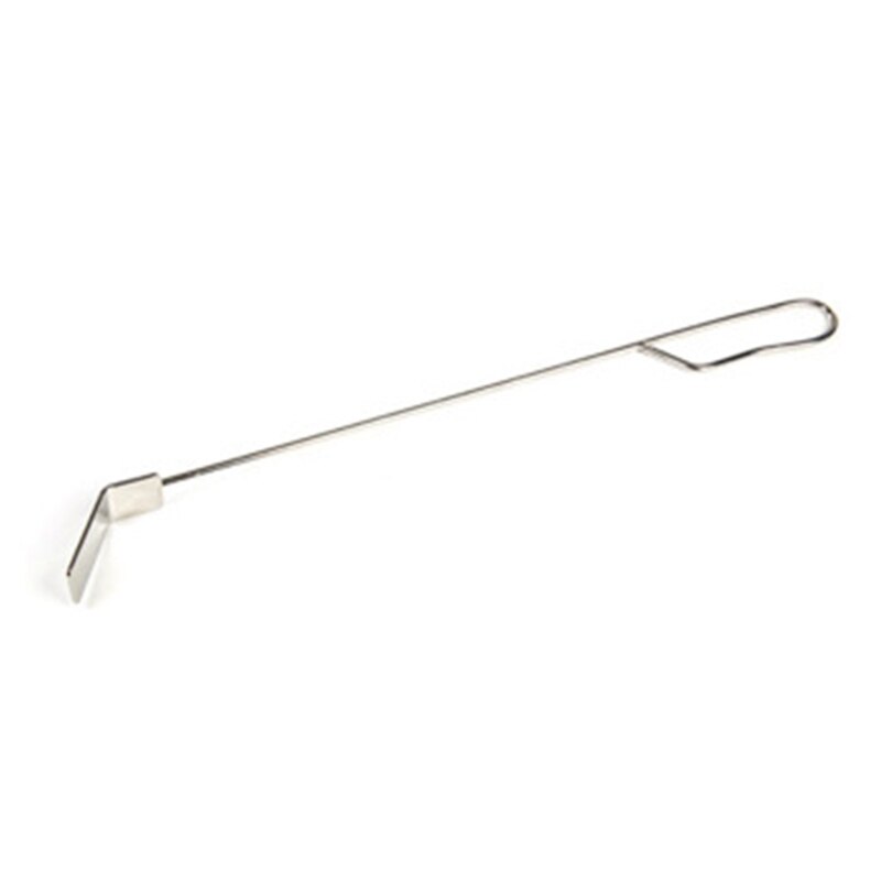 Rastrillo de ceniza de carbón inoxidable para barbacoa, herramienta para cenizas, rastrillo de póker, para estufa de leña Joe fumador de carbón, plateado