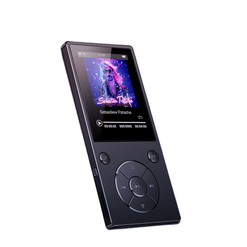 Hifi Muziek Lossless MP4player Met Bluetooth 2.4 Hd Scherm Ingebouwde Luidspreker 16G MP4 Muziekspeler sd-kaart Tot 128G: black / 16GB