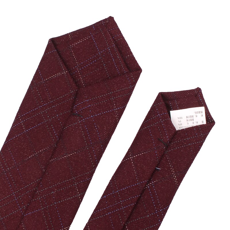 Cravate en laine de coton pour hommes | Cravate de décontractée, cravate étroite à carreaux, Corbata Slim, cravate de mariage, costumes d'affaires