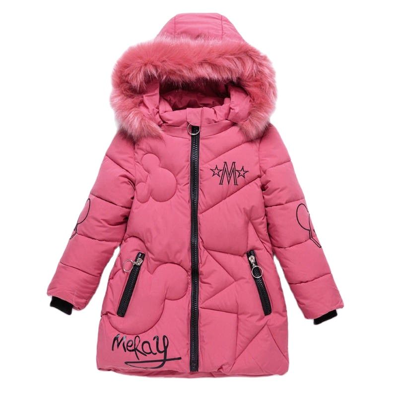 Winter Jacke für Mädchen Russische freundlicher Schneeanzüge Plus Samt Warme Mit Kapuze Oberbekleidung Mantel freundlicher Teenager Mädchen Parkas 6-13 Y: meray Rosa / 130
