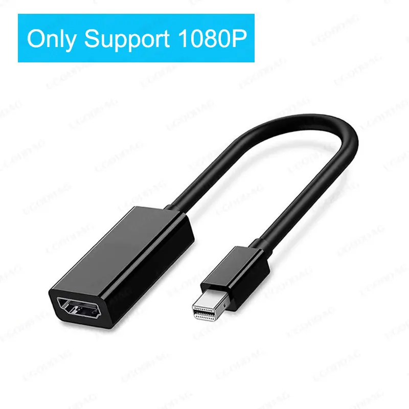 Mini displayport til hdmi-kompatibelt kabel 4kx 1080p /projektor/projektor  dp 1.4 displayport-konverter til apple macbook air pro: Hvid