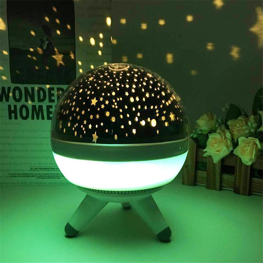 JOSOCCO Led Nachtlampje Roterende Projector Spin Sterrenhemel Star Master Kinderen Kids Baby Slaap Romantische Led USB Lamp Projector