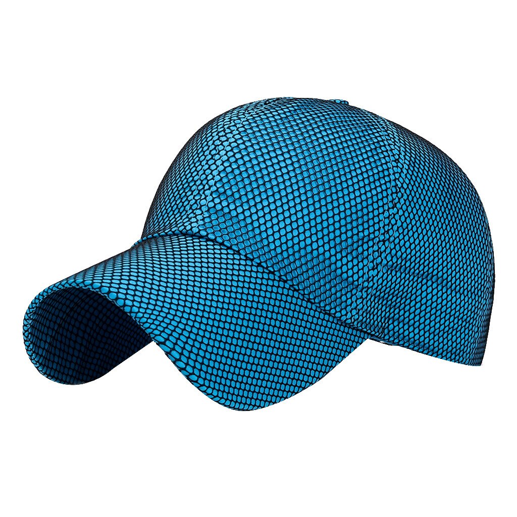 Heren Winter Baseball Caps Mesh Mode Effen Kleur Hoeden Verstelbare Golf Zonnehoed Voor Mannen Бейсболка Мужская Зимняя: Blauw