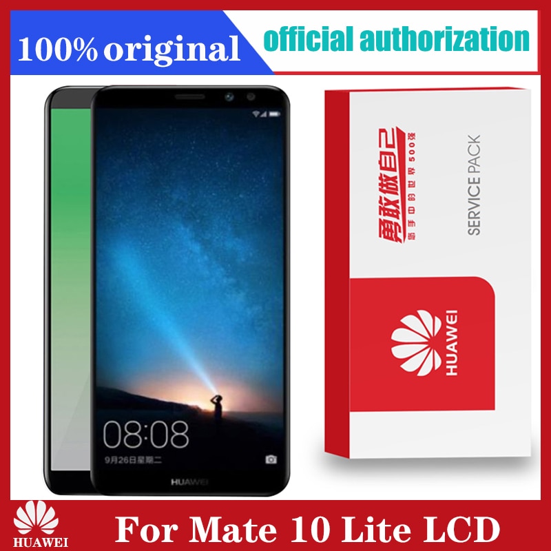 Original 5,9 ''Display mit Rahmen Ersatz für Huawei Mate 10 Lite LCD Touch Screen Digitizer Montage Nova 2i RNE-L21