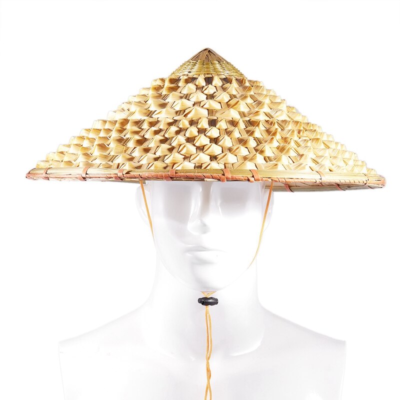 Vietnamese Japanese Coolie Straw Bamboo Cone Sun Hat Garden Farmer Fishing