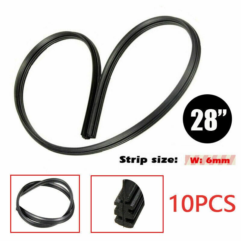 10pc Cars Bus Rubber Universal Frameless Windshield Wipers Blade Refill 28' Universal Windscreen Windscreen Washer