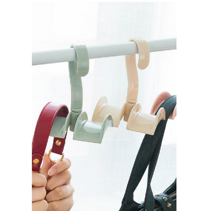 Elke hoek rotatie kast organizer staaf hanger handtas opslag portemonnee hangrek houder haak tas kledinghanger: Groente