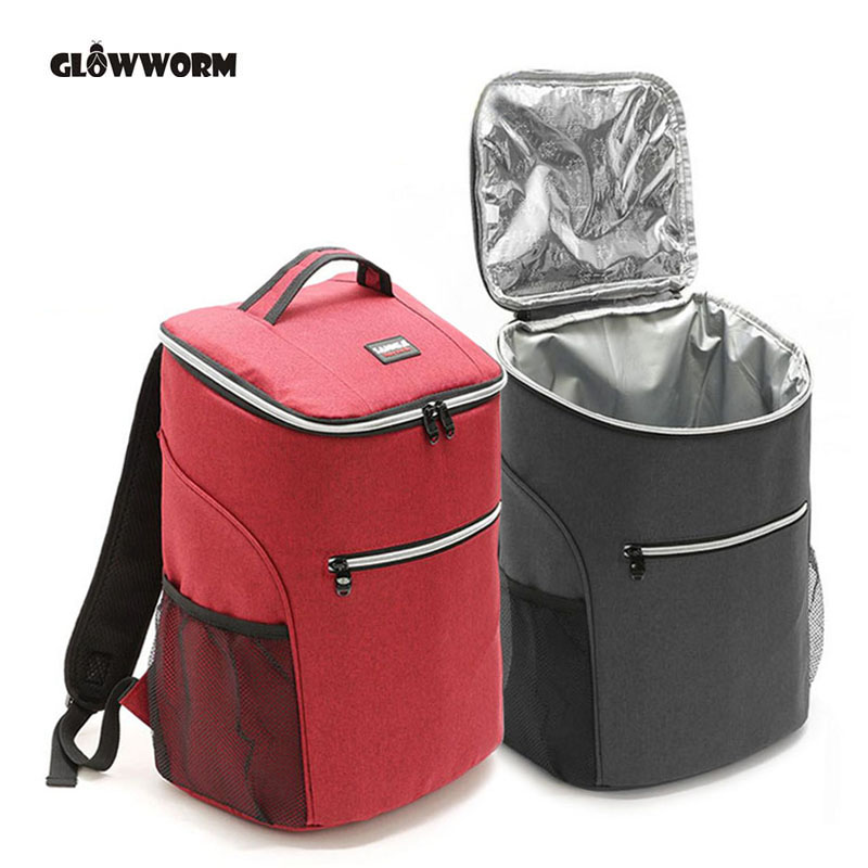 20L 600D Oxford Grote Koeltas Thermo Lunch Picknick Box Geïsoleerde Cool Rugzak Ijs Verse Carrier Thermische Nevera Portatil