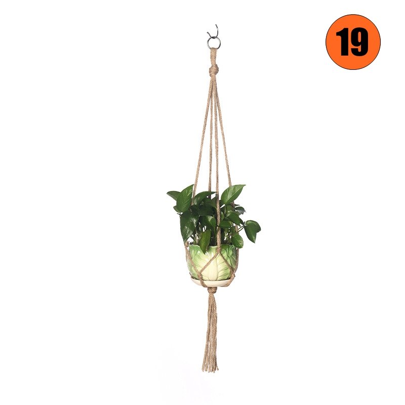 Sales 100% Handmade Macrame Plant Hanger Flower Pot Hanger for Wall Decoration Countyard Garden Decor: 19