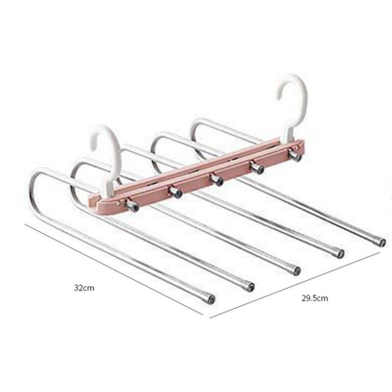 5 szczebel wieszaki na ubrania szafa organizator wielofunkcyjne spodnie spodnie wieszak stojak ze stali nierdzewnej na ubrania organizador: 04