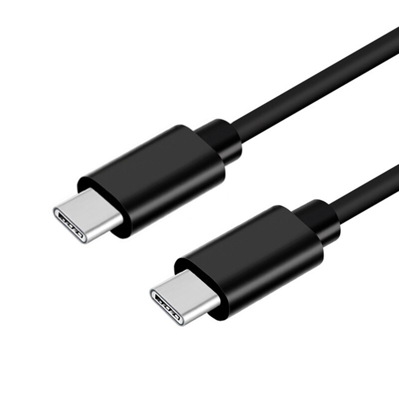 2m type-c naar type-c kabeladapter usb c naar usb c oplaadconnector voor samsung galaxy  s8 s9 plus xiaomi mi mix 2s type-c oplader: Zwart / 2m