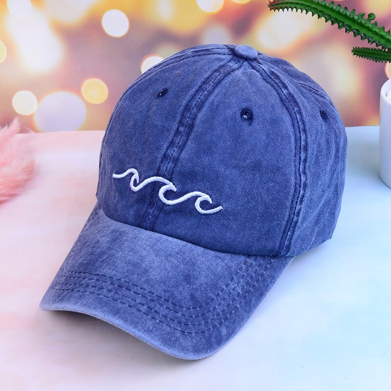 1PC Sports Hats Sea Wave Baseball Cap Unisex Dad Hats Sports Hats Women Men: Default Title
