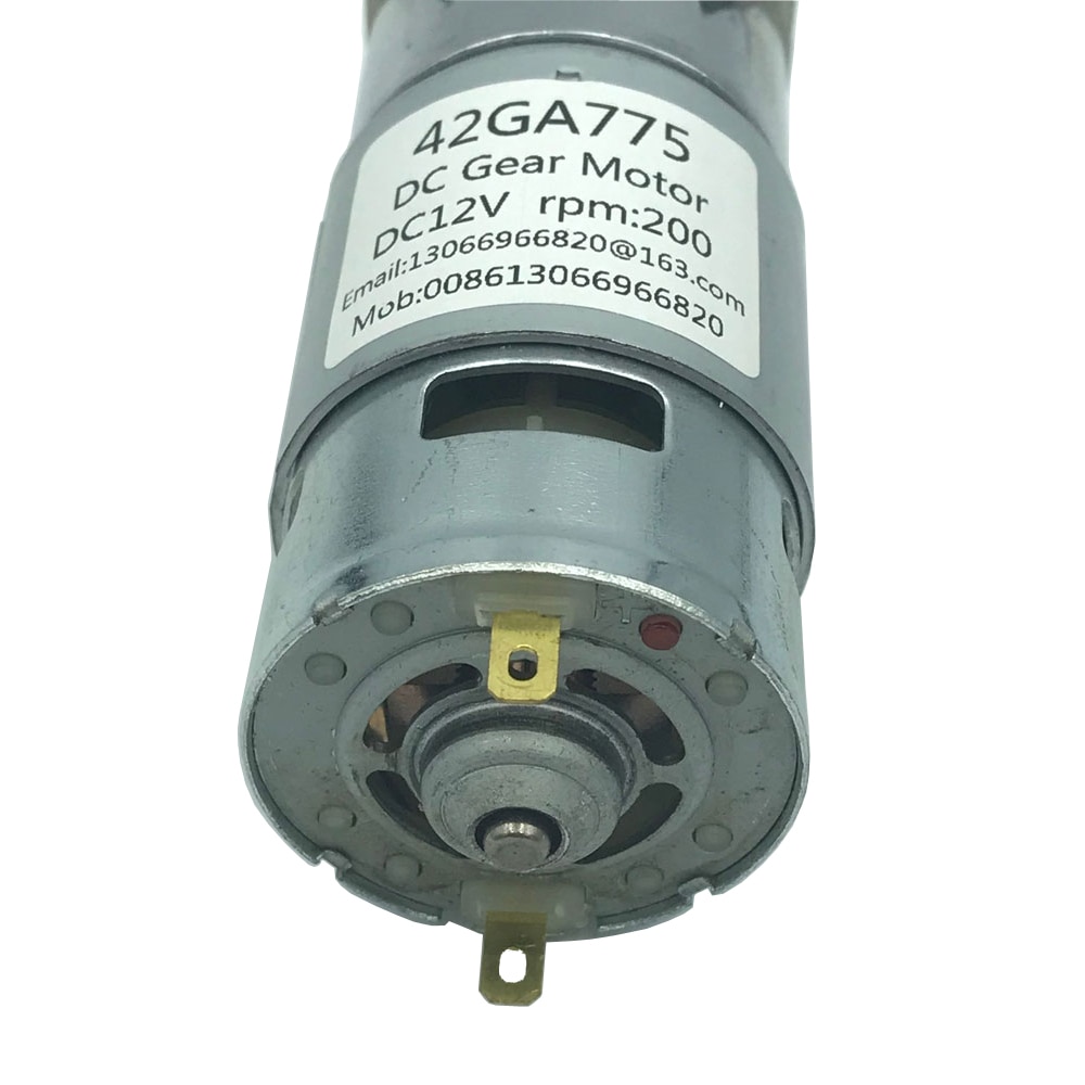 Motor alto novo da engrenagem 12v 24v da c.c. do motor da engrenagem do torque 25w 10-600rpm 60kgf.cm 775