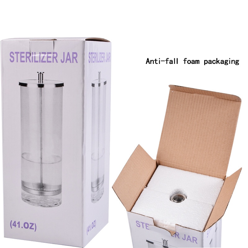 1Pcs Manicure Tools Disinfection Cup Salon Manicurist Sterilization Container Sanitizer Glass Nail Disinfection Cup 9 Inch