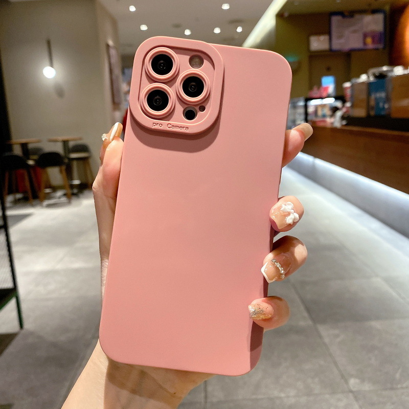 Funda de teléfono de TPU de silicona negra a prueba de golpes de alta gama para Iphone 16 15 14 13 12 Pro 11 Pro Max X Xs XR 7 8 SE hombres protege la cubierta de la lente