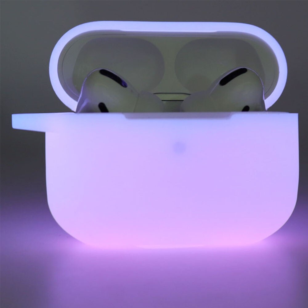 Silikone stødsikker beskyttelsesetui holder skal cover glød i mørket til apple airpods pro trådløst øretelefontilbehør: 07