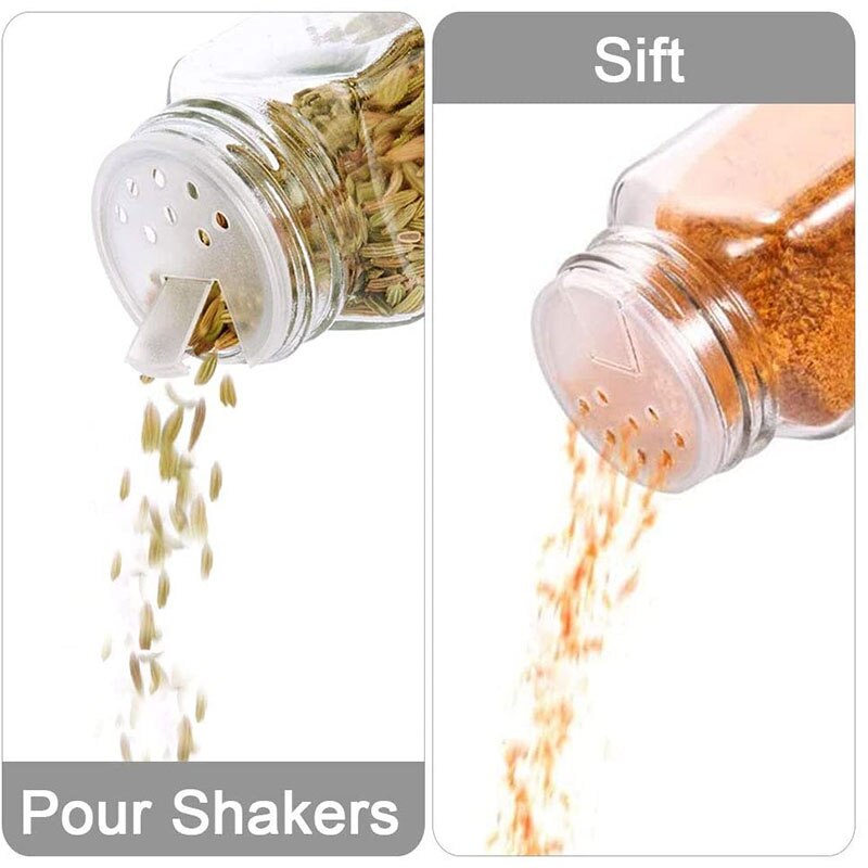 Kruidenpotjes Set Glas Spice Potten Glazen Zout En Peper Shakers Distributie Kruiden Organizer 8/10/12/14/Pcs