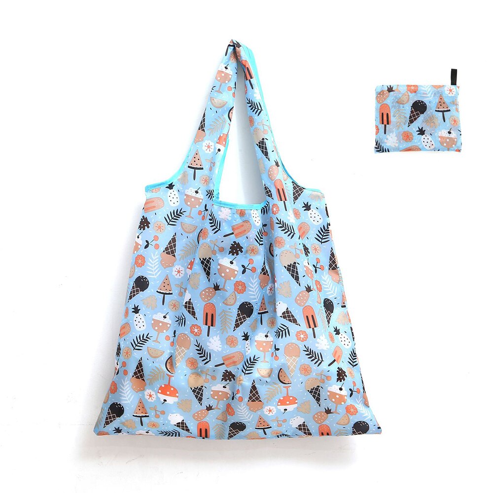 Reusable Eco-Friendly Grocery Foldable Shopping Bags Women Large Size Premium Slight Duty Folding Tote Bag With Handle: Q