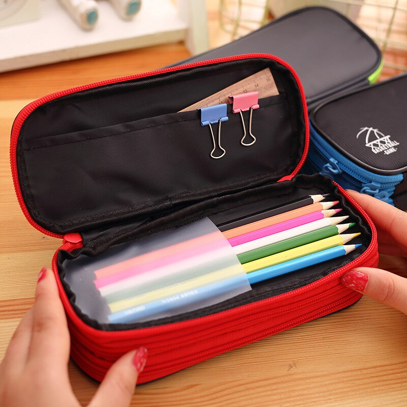 Mode 3 Layer Grote Capaciteit Etui Kinderen Student Potlood Tas Kantoor Schoolbenodigdheden Kinderen Briefpapier