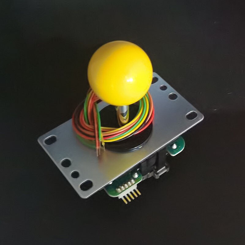 Originele Japan Sanwa Joystick Jlf Tp 8YT Vechten Rocker Met Topball En 5pin Draad Voor Jamma Arcade Game Diy Deel: yellow