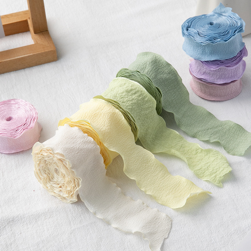 Ruban en Tulle plissé en queue de poisson de 9M, parfait pour l'emballage de bouquets et la décoration de gâteaux, matériel d'artisanat polyvalent pour le bricolage