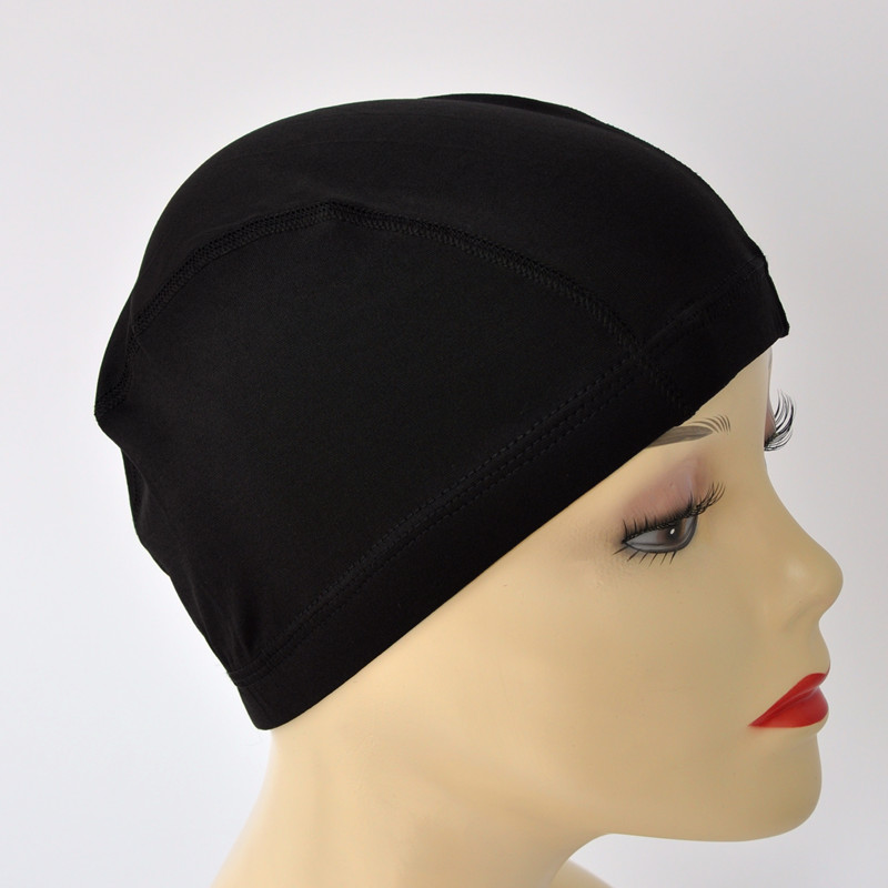 Black Spandex Dome Cap For Making Wig Snood Nylon Strech Wig Cap Stretch Dome Weave Cap