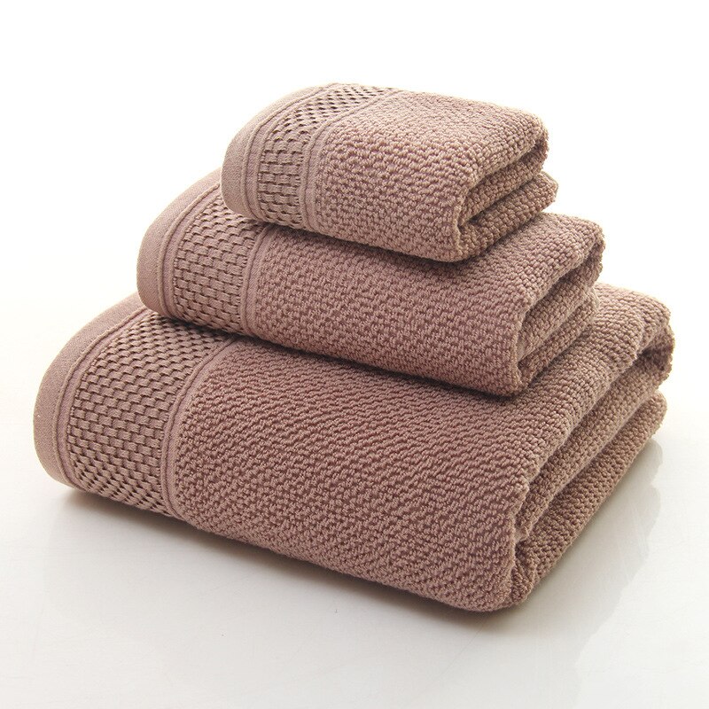 100% Katoenen Handdoek Badhanddoek Vierkante Set, Volwassen Bad En Hotel Badhanddoeken Kan Apart Worden Aangeschaft: Brown