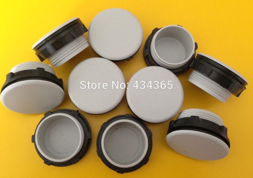 5pcs 30mm mount hole grey/Black plastic push button switch panel plug cap