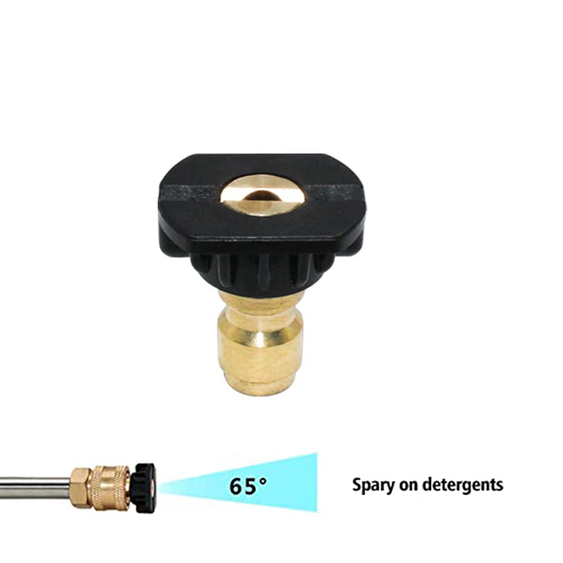 Boquilla de pulverización para lavadora de alta presión, conexión rápida de 1/4 ", 0 15 25 40 65 grados, punta para boquilla de jabón de riego, limpieza de jardín, 1 Uds.: Gris oscuro
