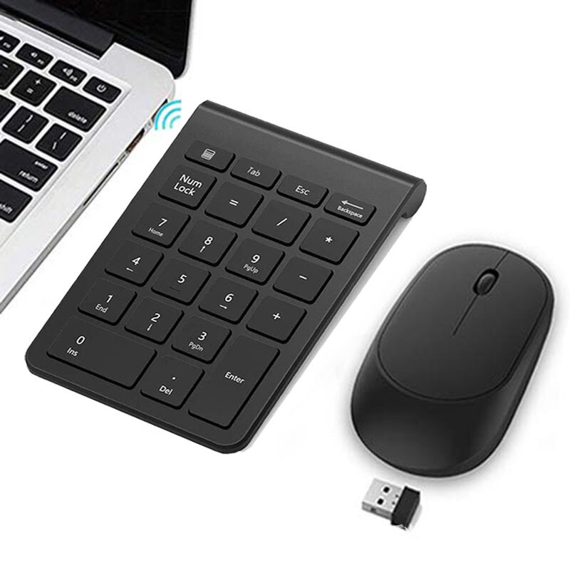 Jelly Comb Mini 22 Keys Numeric Keypad Mouse set 2.4G Mini Numpad Wireless Numeric Keypad for Laptop Notebook Desktop PC Small