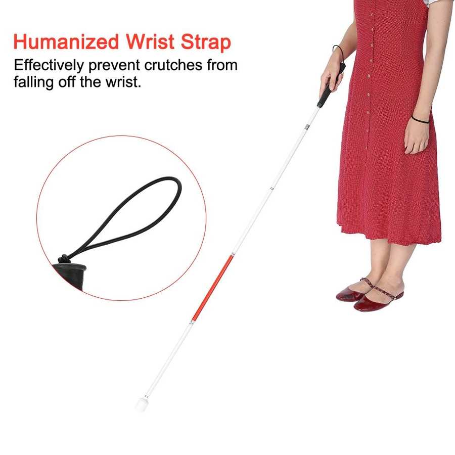 135cm Folding Blind Guide Stick With Reflector Tape Visually Impaired Crutch Cane Blind Walking Stick Walker For The Elder Blind