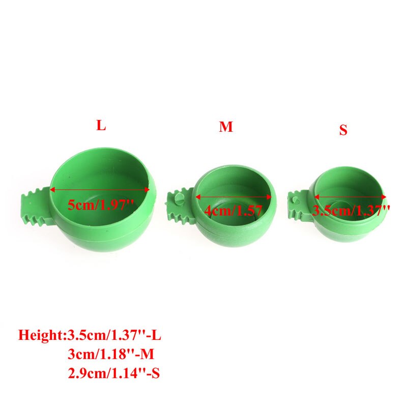 Mini Papegaai Voedsel Water Kom Feeder Plastic Duiven Vogels Kooi Zand Cup Voeden